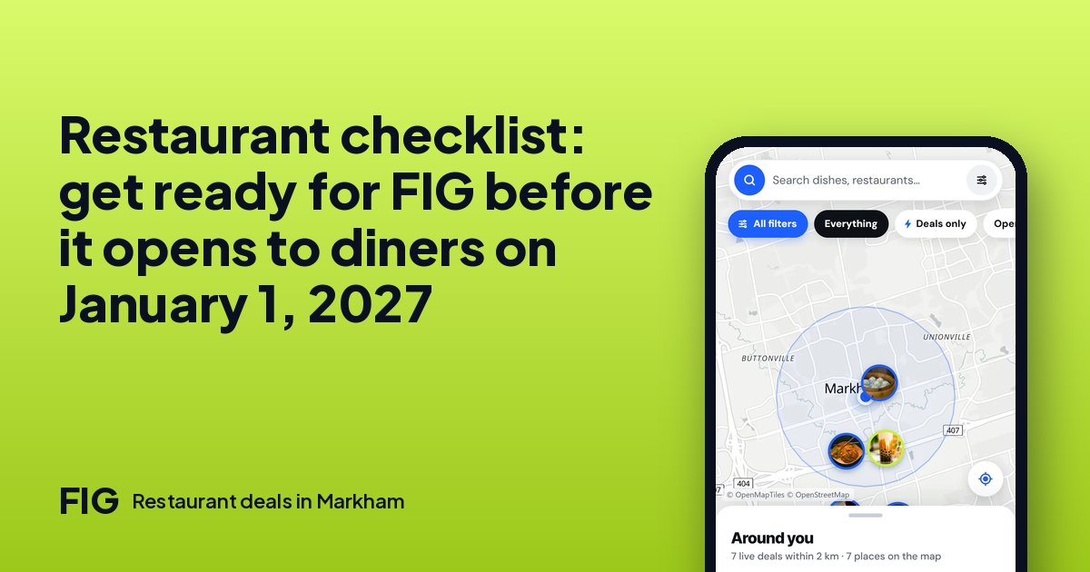 Restaurant checklist: get ready for FIG before it opens to diners on January 1, 2027